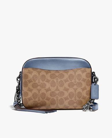  COACH - Túi xách nữ dây đeo kim loại Coated Canvas 