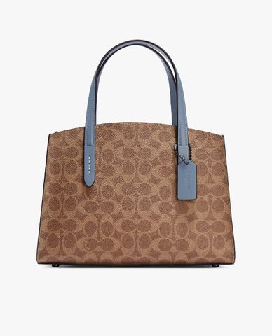  COACH - Túi xách nữ phối quai đeo Charlie Carryall 28 