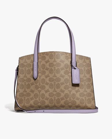  COACH - Túi xách nữ phối quai đeo Charlie Carryall 28 