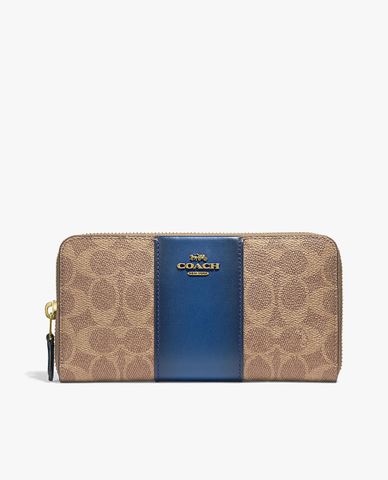  COACH - Ví nữ hình chữ nhật Colorblock Signature Canvas 