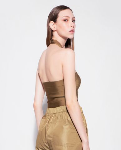  PINKO - Áo croptop nữ cổ yếm nữ tính Cherry 