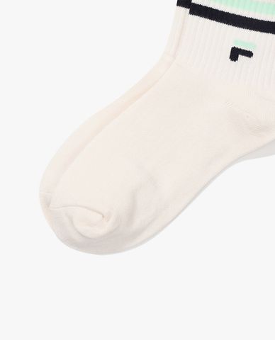  FILA - Vớ cổ cao unisex kẻ sọc hiện đại 