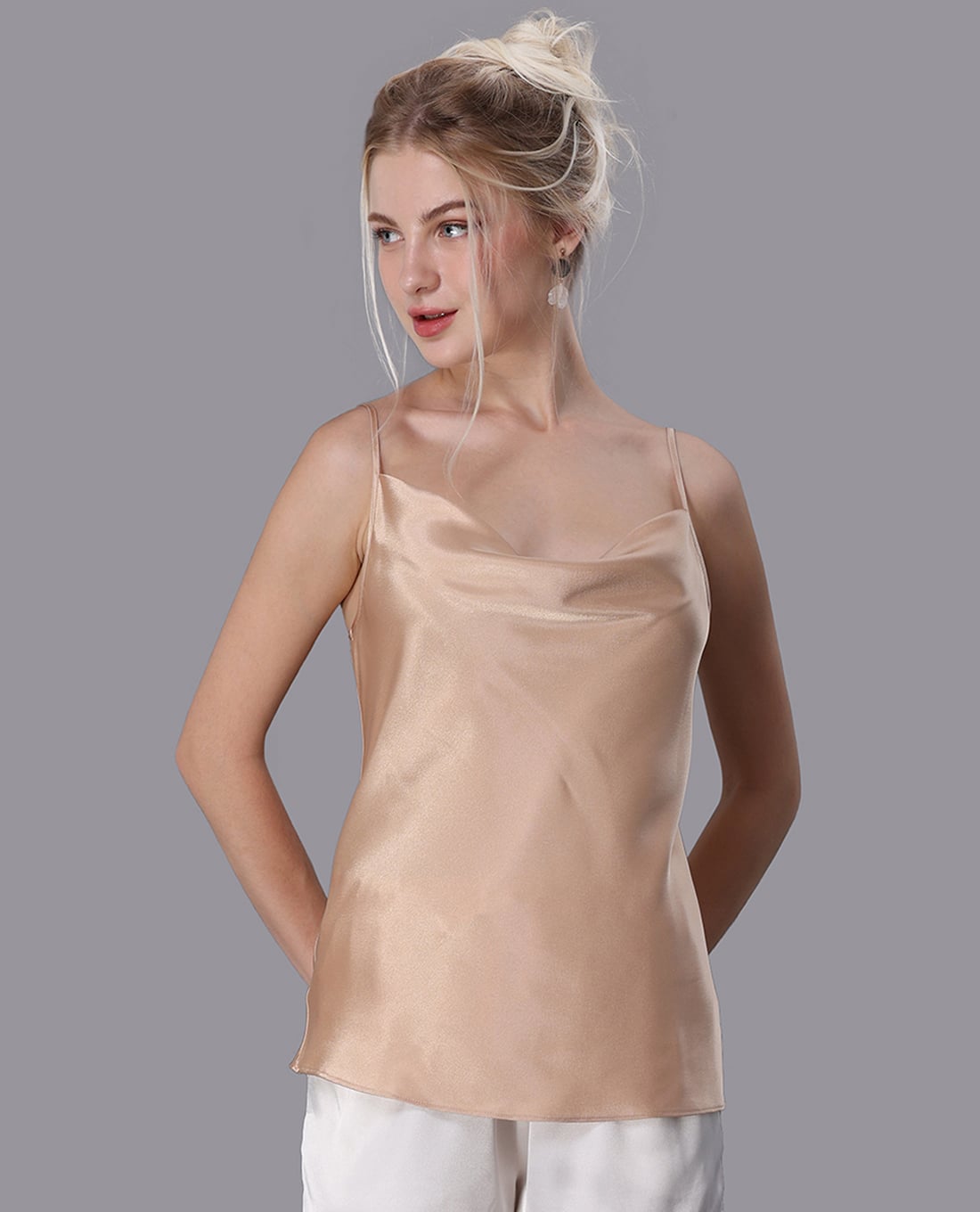 VERA - Áo hai dây nữ camisole satin trơn