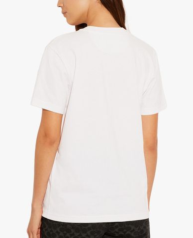  COACH - Áo thun nữ tay ngắn cổ tròn phối họa tiết trái tim Signature 