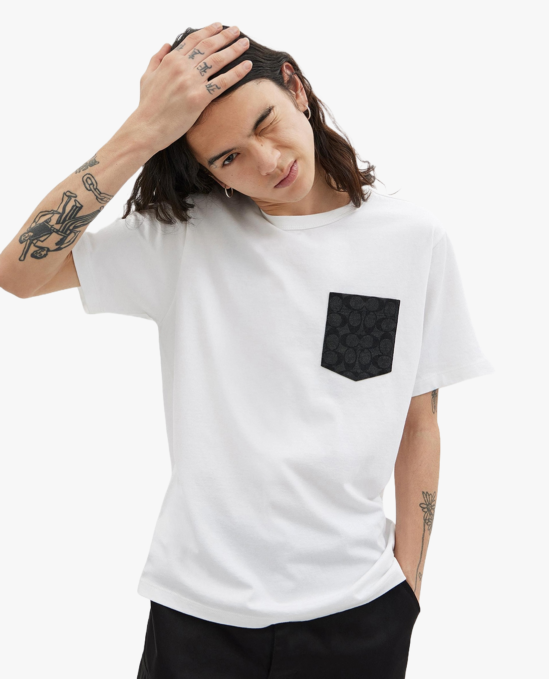 COACH - Áo thun nam cổ tròn tay ngắn Essential