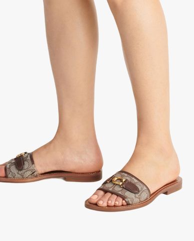  COACH - Dép nữ quai ngang Ina In Signature Jacquard 