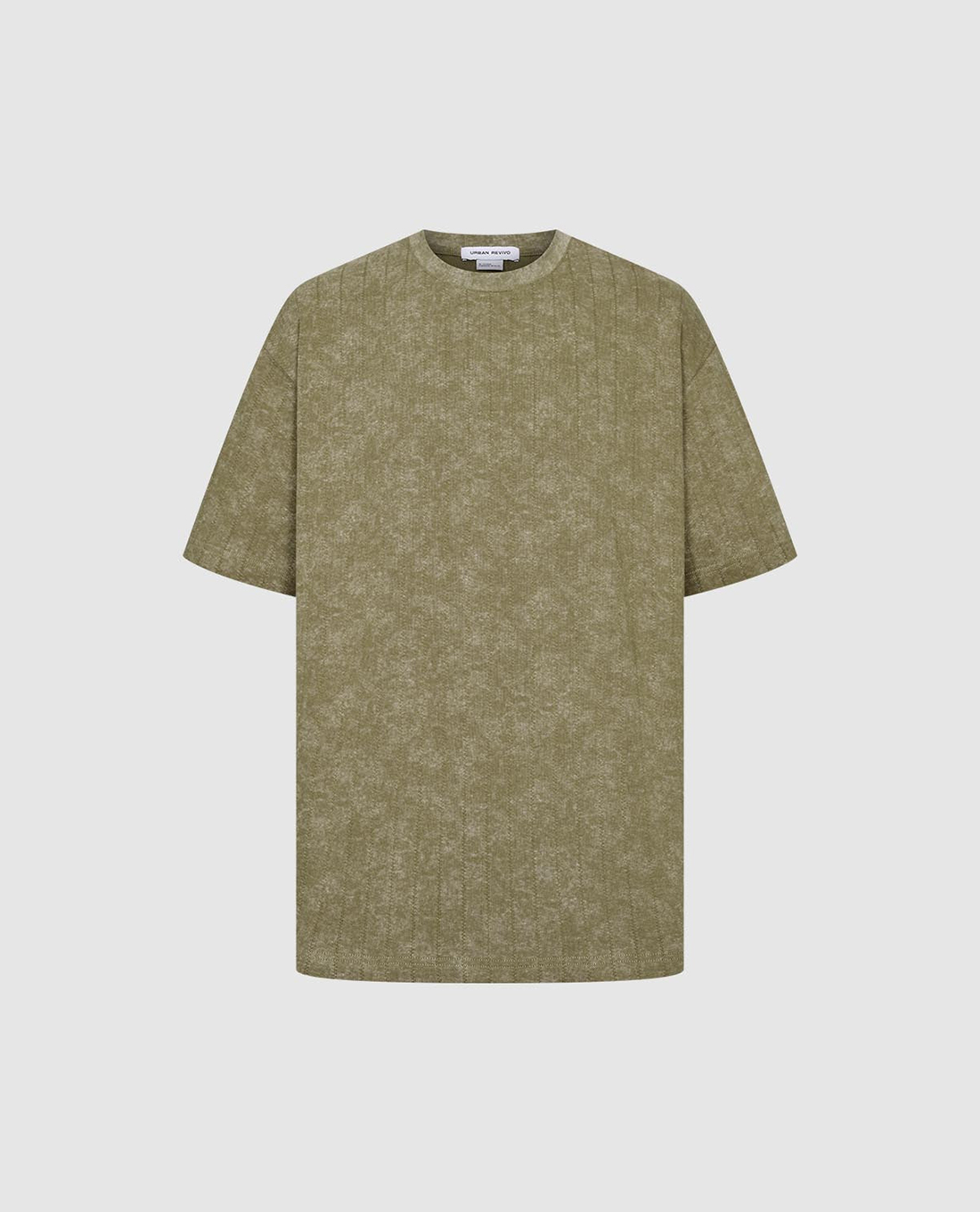 URBAN REVIVO - Áo thun nam cổ tròn tay ngắn trẻ trung