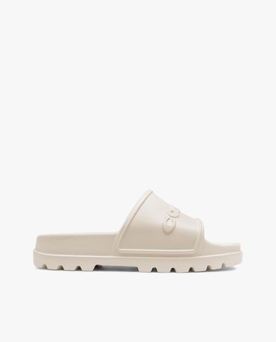  COACH - Dép quai ngang nữ phối logo Jesse 