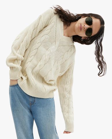  COACH - Áo sweater nam cổ V tay dài Signature 