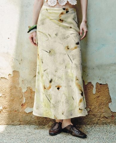  URBAN REVIVO - Chân váy phom suông midi Fishtail 