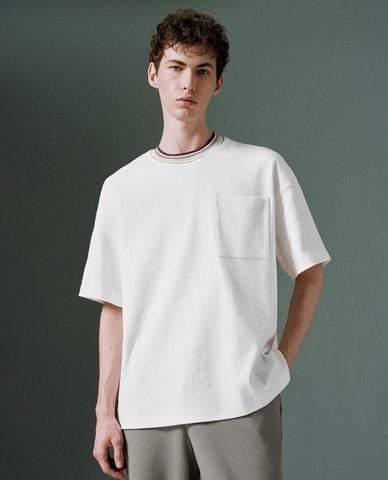  URBAN REVIVO - Áo thun nam cổ tròn thời trang 