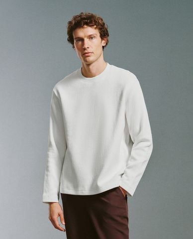  URBAN REVIVO - Áo thun nam tay dài thanh lịch 