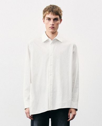  URBAN REVIVO - Áo sơ mi nam cổ bẻ tay dài Button Up Loose 