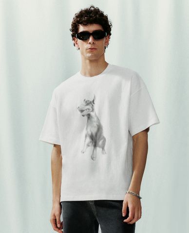  URBAN REVIVO - Áo thun nam cổ tròn tay ngắn Printed Loose 