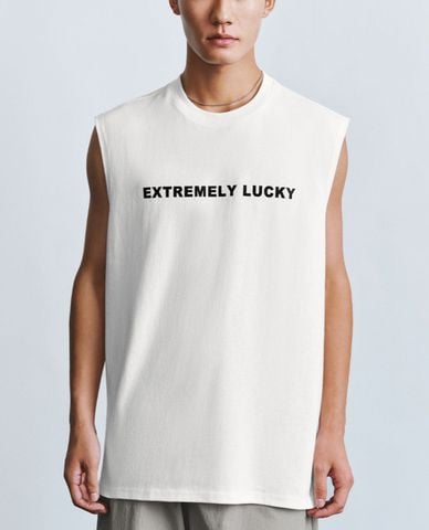  URBAN REVIVO - Áo ba lỗ nam cổ tròn phối hình in trẻ trung Letter 