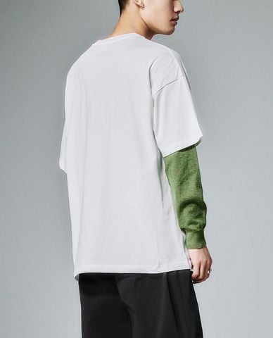  URBAN REVIVO - Áo thun nam cổ tròn tay ngắn trẻ trung 