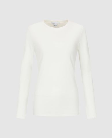  URBAN REVIVO - Áo thun nữ cổ tròn tay dài phom ôm quyến rũ 