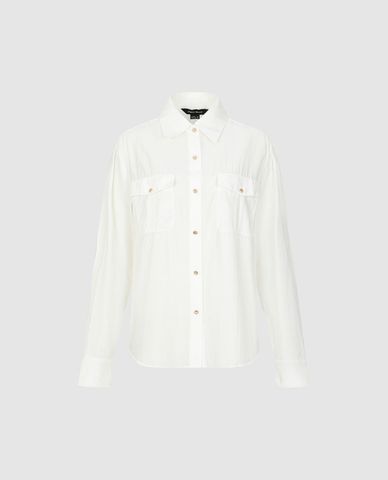  URBAN REVIVO - Áo sơ mi nữ cổ đứng tay dài thời trang 