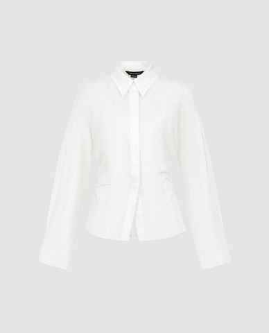  URBAN REVIVO - Áo sơ mi nữ cổ bẻ tay dài thanh lịch 