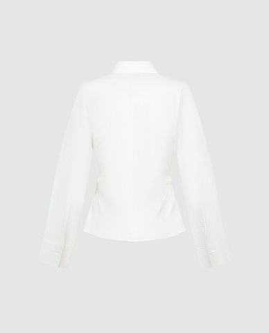  URBAN REVIVO - Áo sơ mi nữ cổ bẻ tay dài thanh lịch 