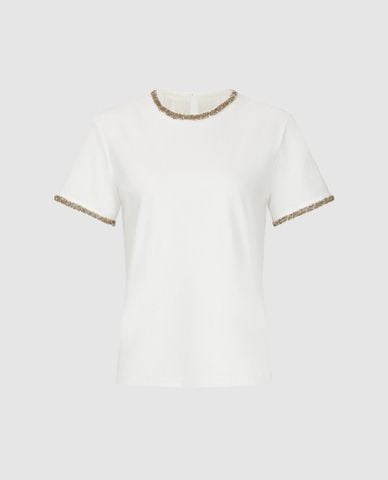  URBAN REVIVO - Áo thun nữ cổ tròn tay ngắn dáng suông 