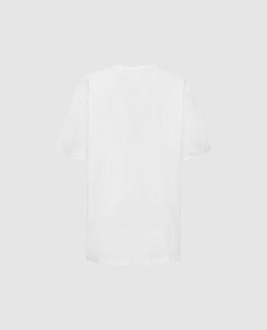  URBAN REVIVO - Áo thun nữ cổ tròn tay ngắn in họa tiết 