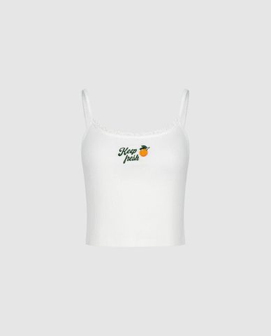  URBAN REVIVO - Áo hai dây nữ in hình thời trang 