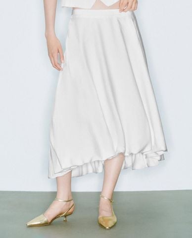  URBAN REVIVO - Chân váy chữ A midi Balloon 