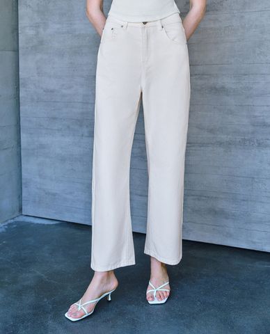  URBAN REVIVO - Quần jeans nữ ống đứng cá tính Straight 