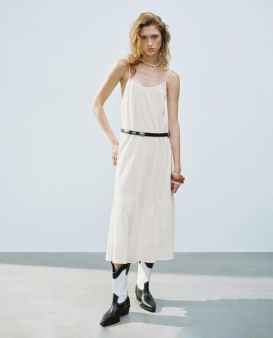  URBAN REVIVO - Đầm hai dây midi Cami 