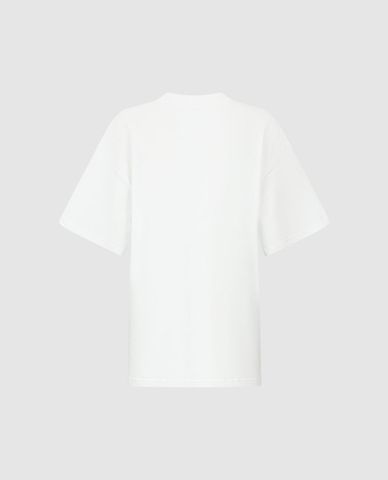  URBAN REVIVO - Áo thun nữ cổ tròn tay ngắn in hoạ tiết 