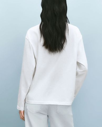  URBAN REVIVO - Áo thun nữ cổ tròn tay dài 