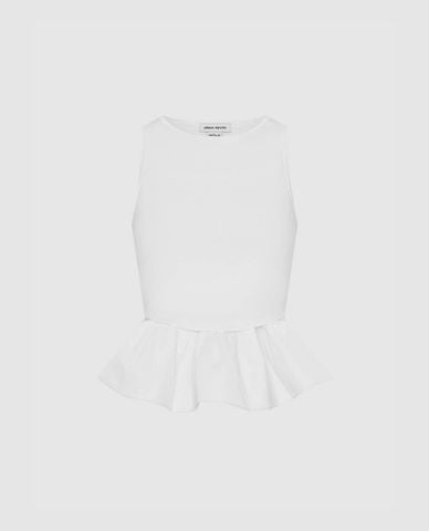  URBAN REVIVO - Áo sát nách nữ cổ tròn dáng xòe 