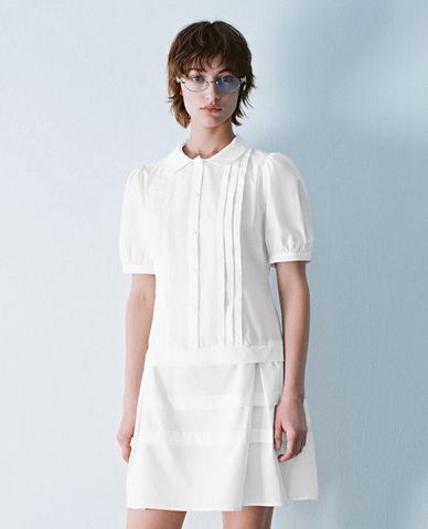  URBAN REVIVO - Đầm xếp tầng mini thanh lịch 