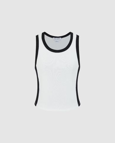  URBAN REVIVO - Áo ba lỗ nữ cổ tròn phom ôm năng động 