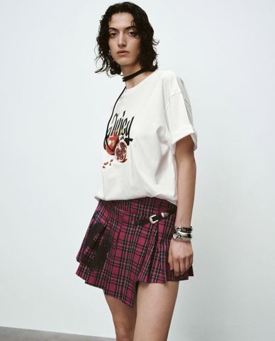  URBAN REVIVO - Áo thun nữ cổ tròn tay ngắn Loose 