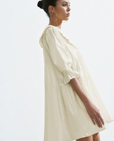  URBAN REVIVO - Đầm mini nữ cổ V tay lửng dáng suông 