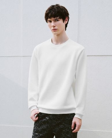  URBAN REVIVO - Áo sweatshirt nam cổ tròn tay dài 