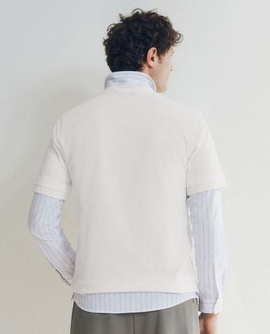  URBAN REVIVO - Áo thun nam cổ tròn tay ngắn hiện đại 