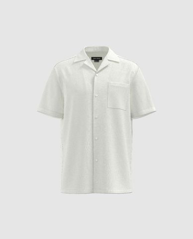  URBAN REVIVO - Áo sơ mi nam cổ bẻ tay ngắn phối túi Button Up Loose 