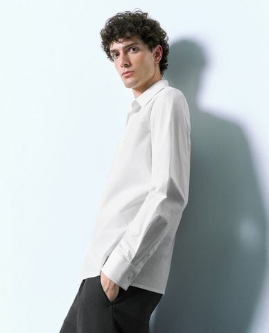  URBAN REVIVO - Áo sơ mi nam cổ bẻ tay dài thanh lịch 