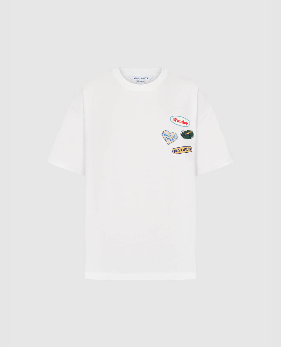 URBAN REVIVO - Áo thun nam cổ tròn tay ngắn hiện đại