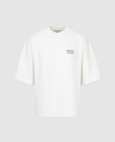  URBAN REVIVO - Áo thun nam cổ tròn tay ngắn Letter Printed 