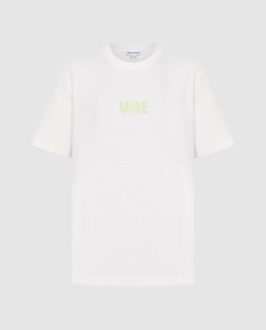  URBAN REVIVO - Áo thun nam cổ tròn tay ngắn in chữ 