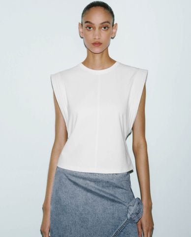  URBAN REVIVO - Áo sát nách nữ cổ tròn Cap 