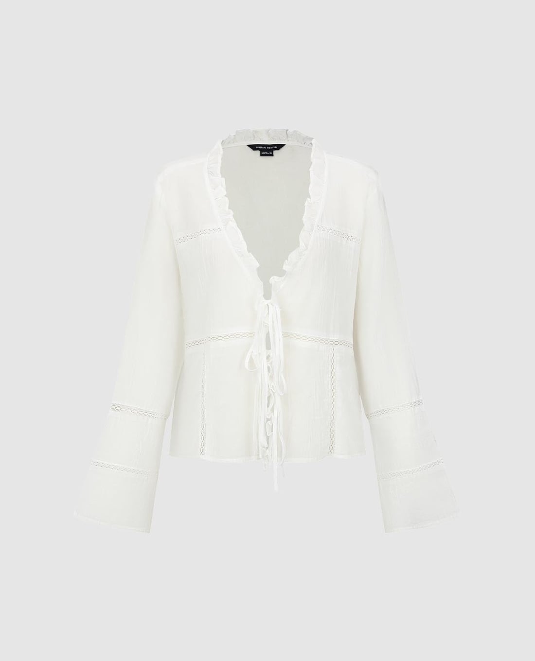 URBAN REVIVO - Áo khoác cardigan nữ phối dây rút Lace Up