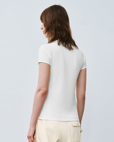  URBAN REVIVO - Áo thun nữ cổ tròn tay ngắn Skinny 