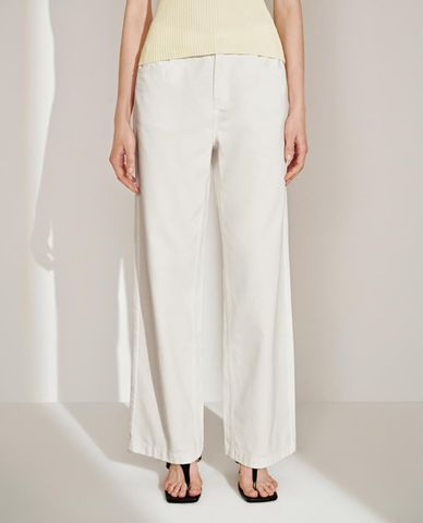  URBAN REVIVO - Quần jeans nữ ống rộng thanh lịch 