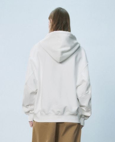  URBAN REVIVO - Áo hoodie nữ phối mũ cá tính 
