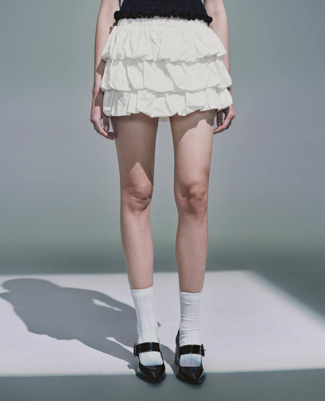 URBAN REVIVO - Chân váy xếp tầng mini sành điệu